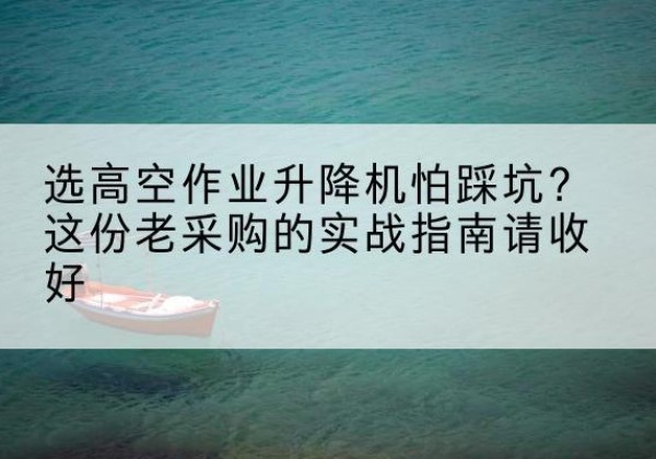 佛坪高空作业升降机厂家推荐-选高空作业升降机怕踩坑？这份老采购的实战指南请收好